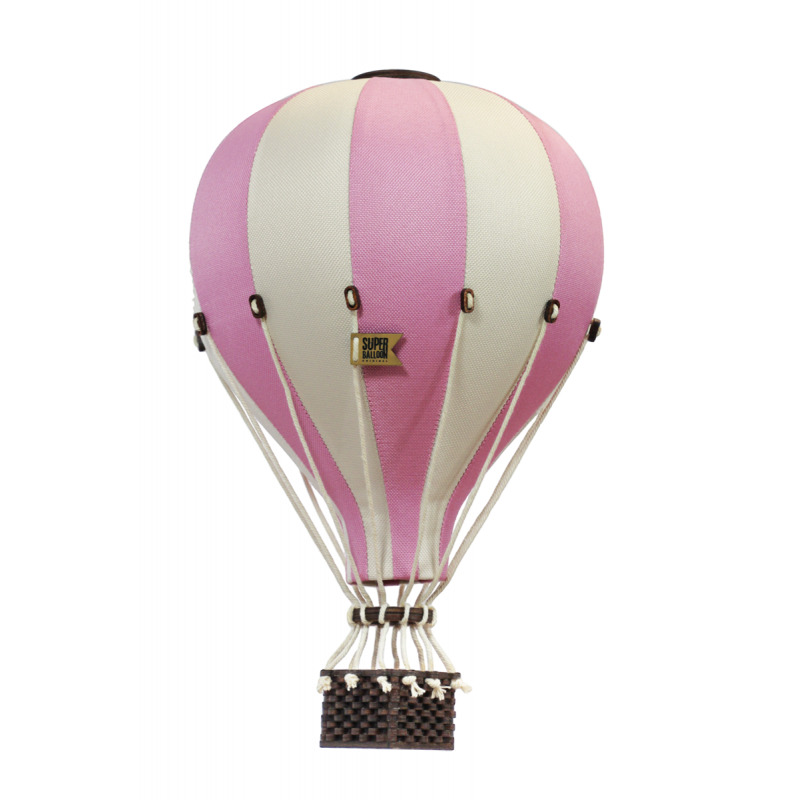 Super Balloon - Luftballong Medium ljusrosa / gräddvit