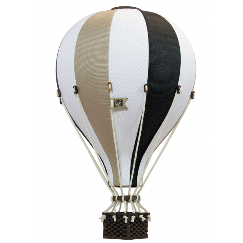 Super Balloon - Luftballong Medium svart / beige