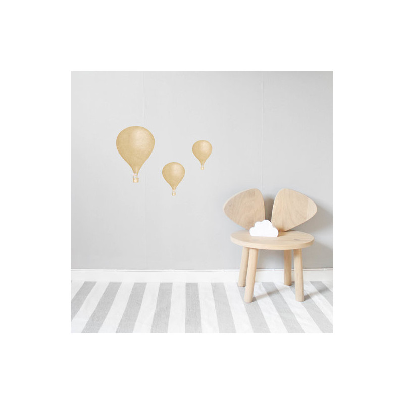 Stickstay - Wallstickers, Ballonger 3-pack Senapsgula