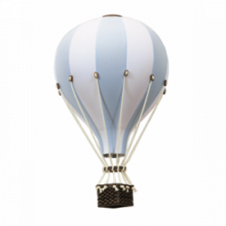 Super Balloon - Luftballong Medium ljusblå / vit