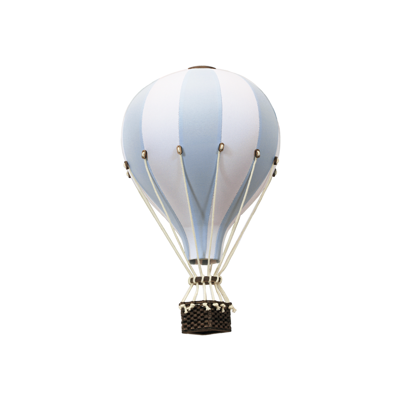 Super Balloon - Luftballong Medium ljusblå / vit