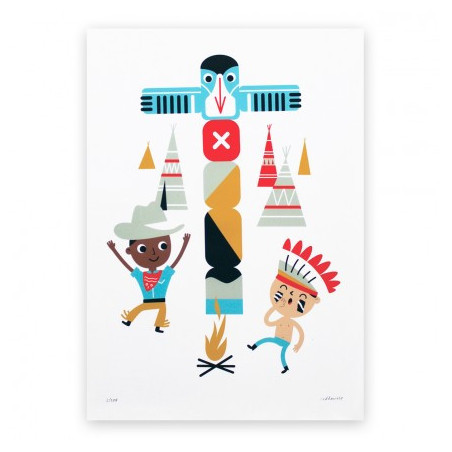 Makii -  Poster Cowboy, 50x70 cm