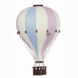 Super Balloon - Luftballong Medium gräddvit/ljusblå/rosa