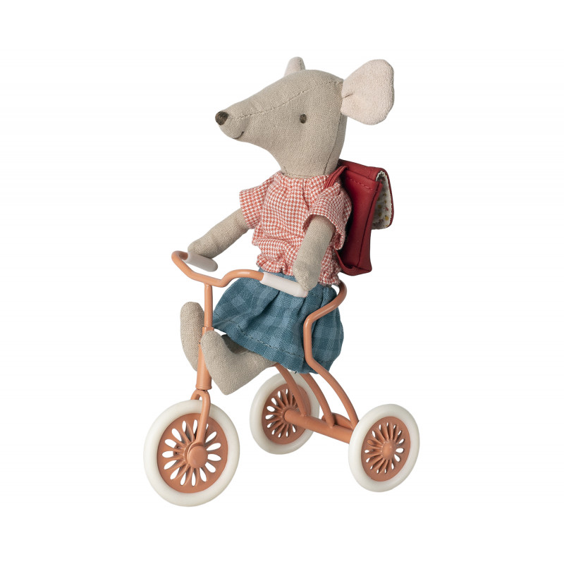 Maileg - Abri à tricycle Mouse, coral