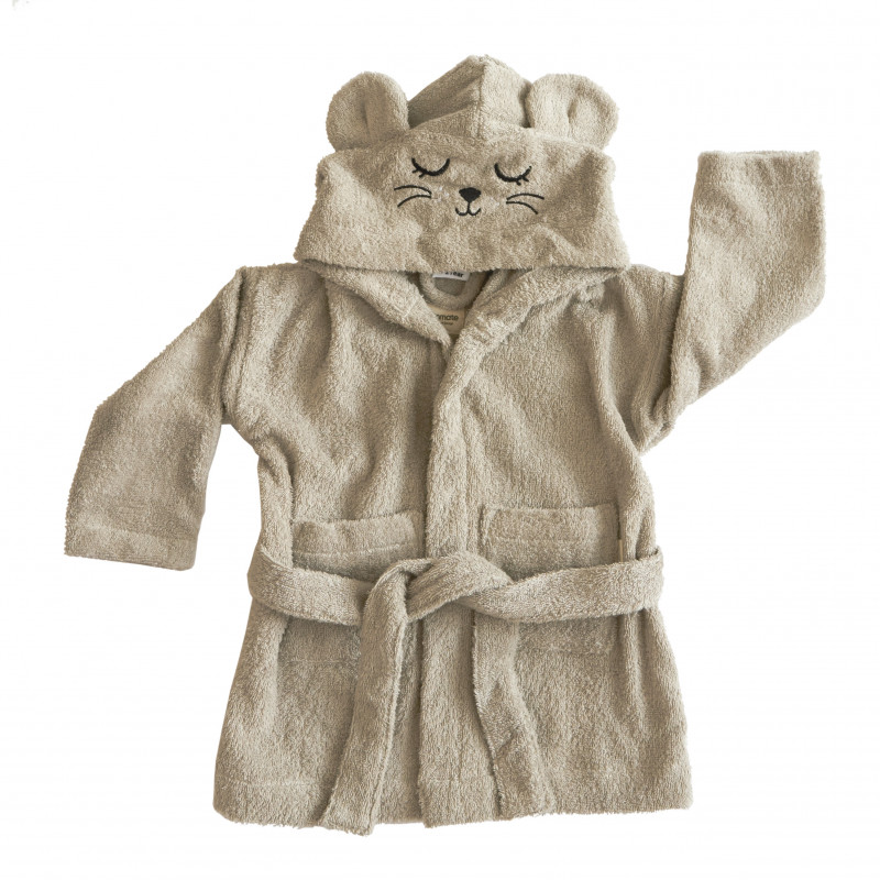 Roommate - Bathrobe - MOUSE grey (3-4 years)