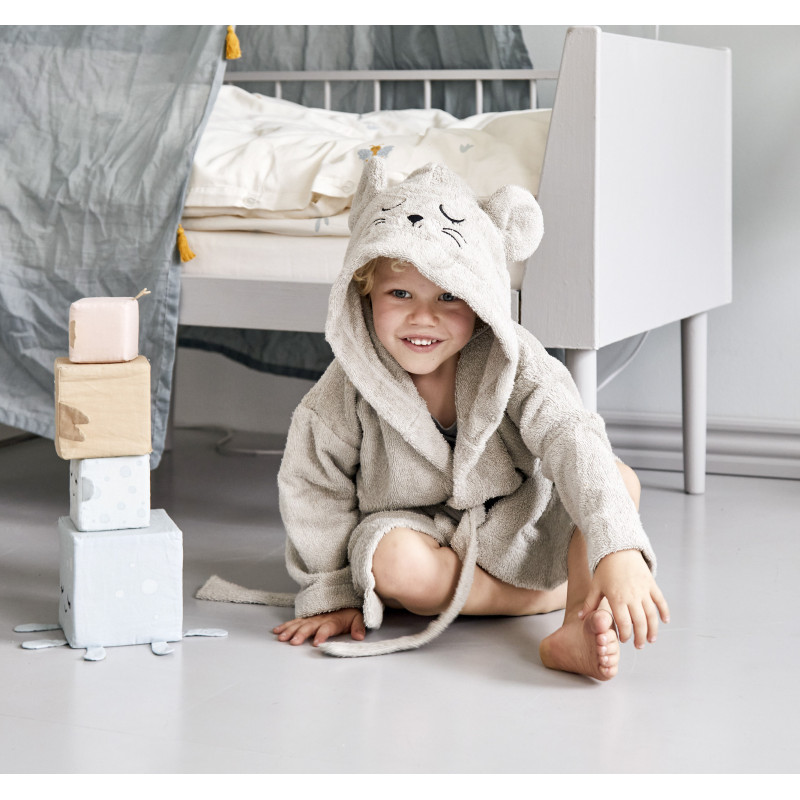 Roommate - Bathrobe - MOUSE grey (3-4 years)