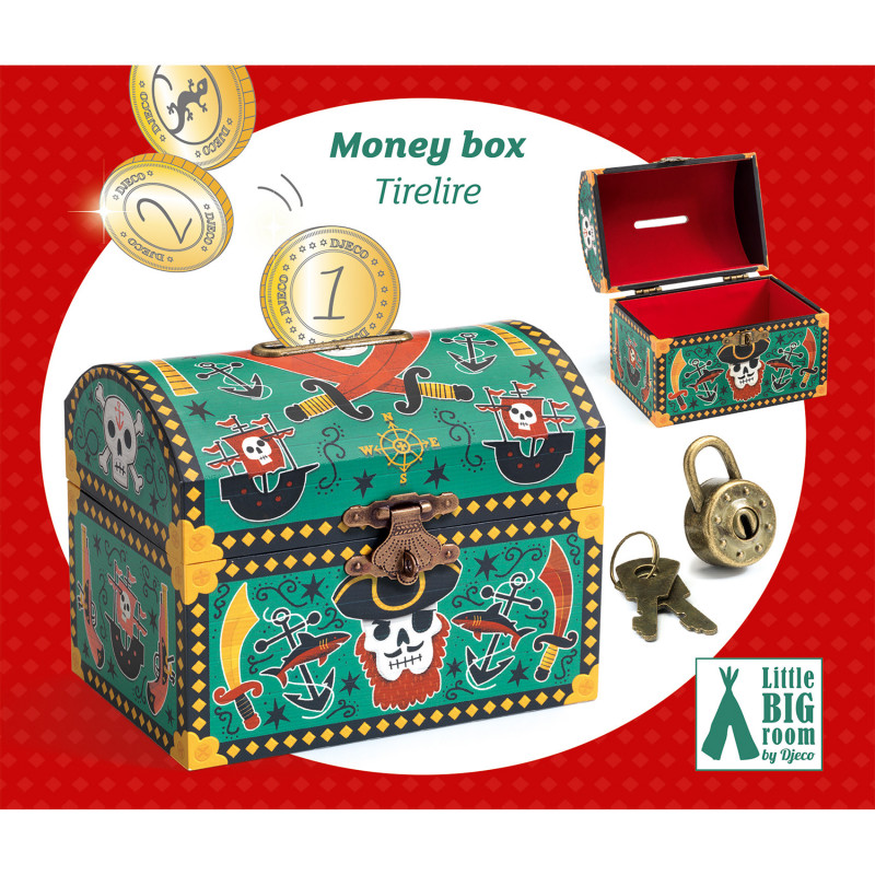 Djeco - Money Box, Pirate