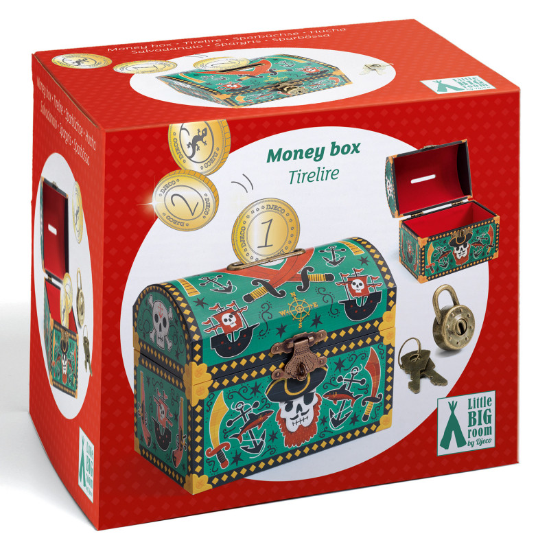 Djeco - Money Box, Pirate