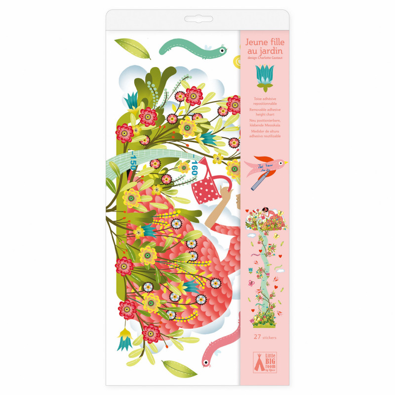 Djeco - Height chart - Young girl in the garden