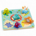 Djeco - Turtle & frirends Puzzle, 5 pcs