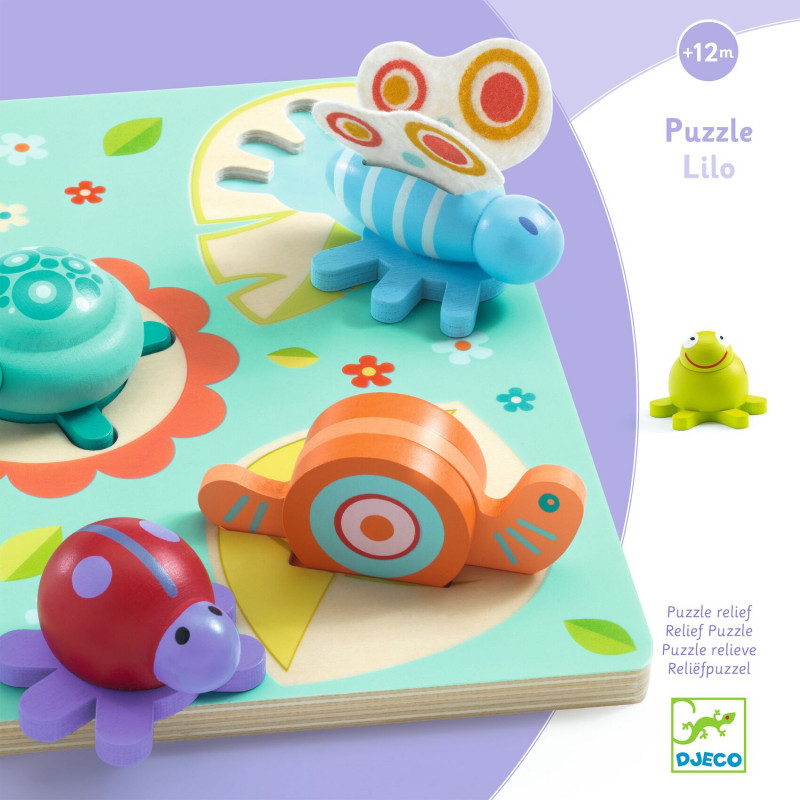 Djeco - Turtle & frirends Puzzle, 5 pcs