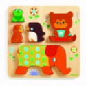 Djeco - Reliefpuzzle, Woodypile, 5 pcs