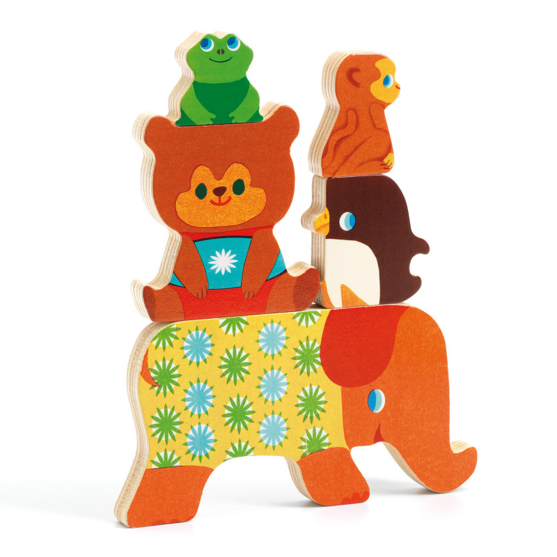 Djeco - Reliefpuzzle, Woodypile, 5 pcs