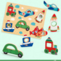 Djeco - Coucou Vroum Relief Puzzle, 6 pcs