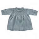 "Long sleeve dress, Blue knit"