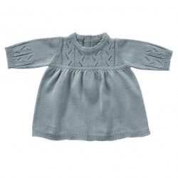 "Long sleeve dress, Blue knit"
