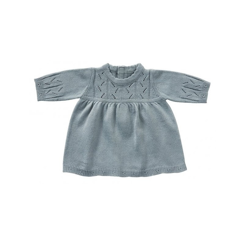 "Long sleeve dress, Blue knit"