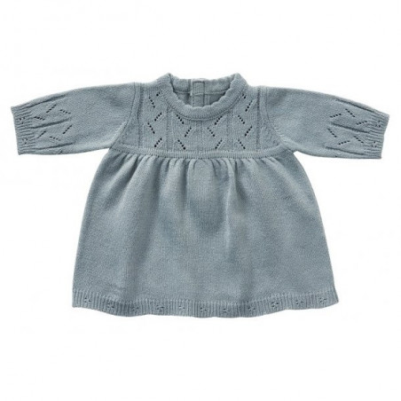 "Long sleeve dress, Blue knit"