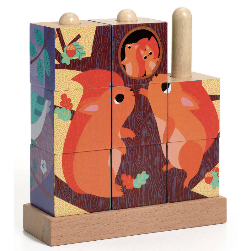 Djeco - Puzz-Up Forest, 9 kuber (36 sidor)