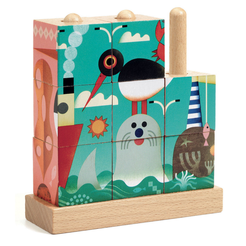 Djeco - Puzz-Up Sea, 9 kuber (36 sidor)