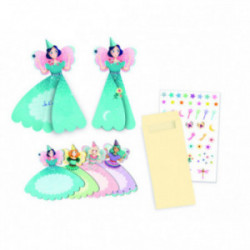 Djeco - Inbjudningskort, Fairies (8 st)
