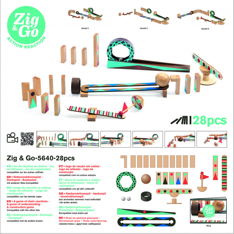 Djeco - Zig & Go - 28 pcs