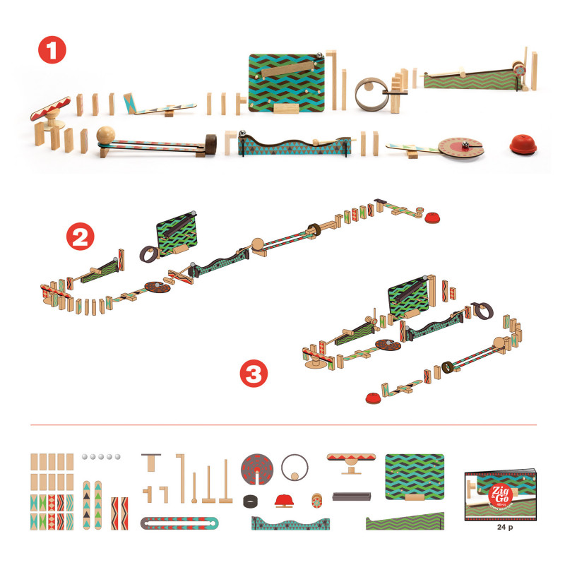 Djeco - Zig & Go - 48 pcs - Big Boum Wall