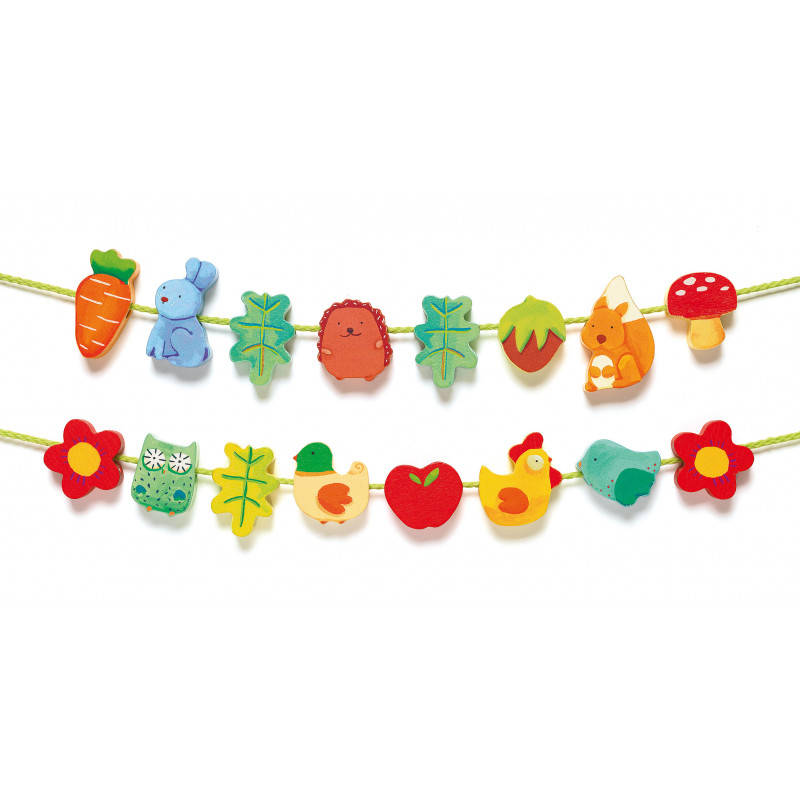 Djeco - Wooden beads - Filanature
