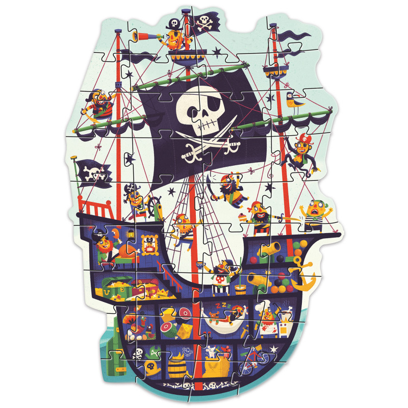 Djeco - The pirate ship - 36 pcs