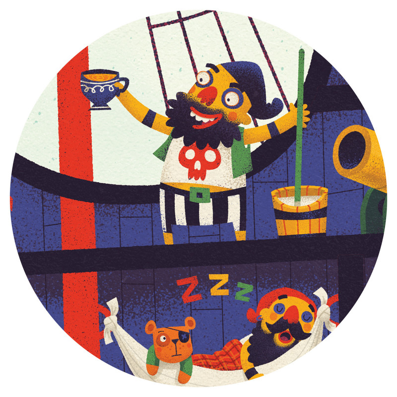 Djeco - The pirate ship - 36 pcs
