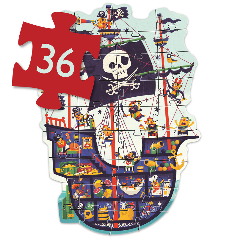 Djeco - The pirate ship - 36 pcs
