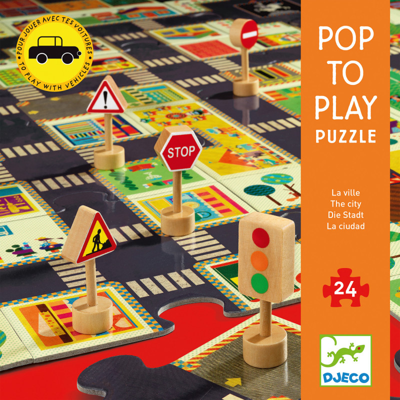 Djeco - Puzzle, The city, 24 pcs