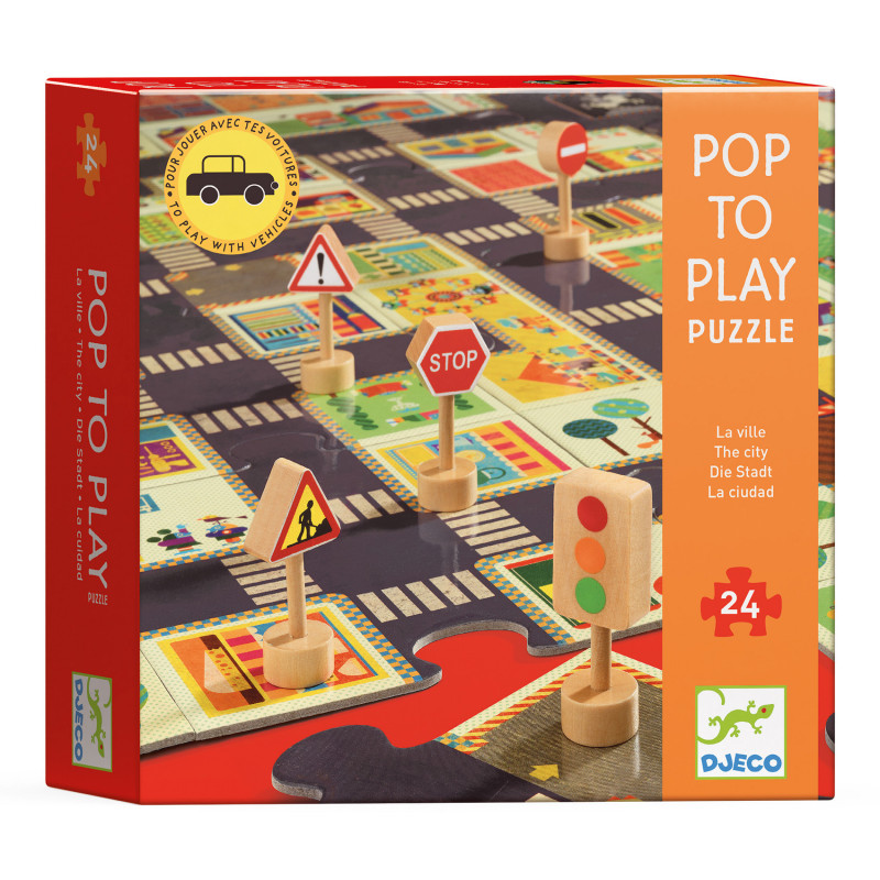 Djeco - Puzzle, The city, 24 pcs