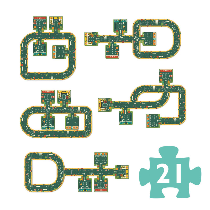 Djeco - Road, 21 pcs