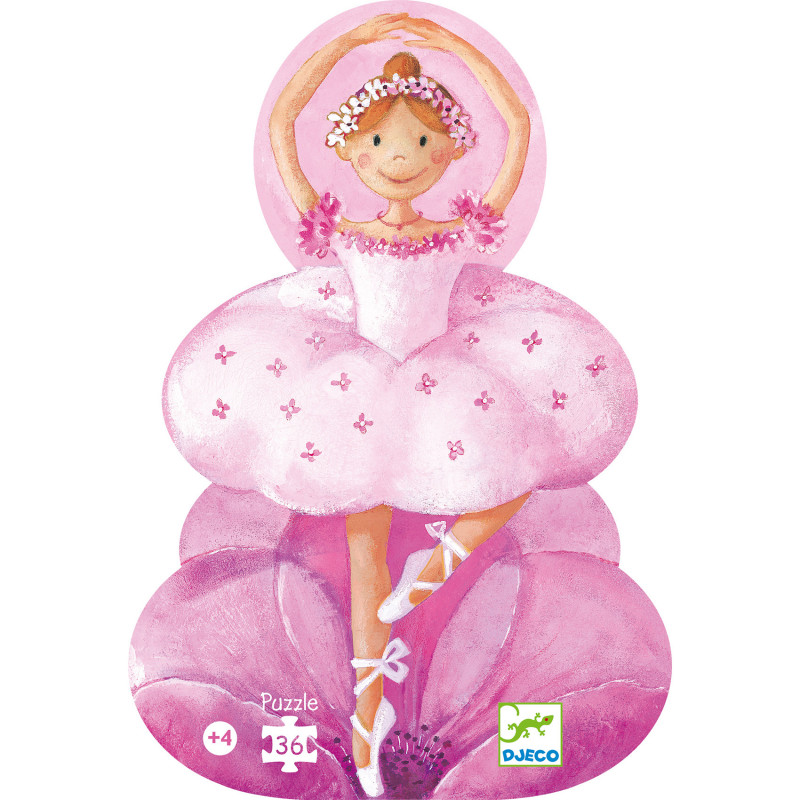Djeco - Ballerina and flower Puzzle, 36 pcs