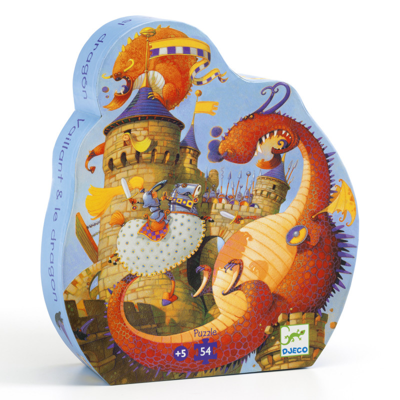 Djeco - Valliant and the Dragon, 54 pcs