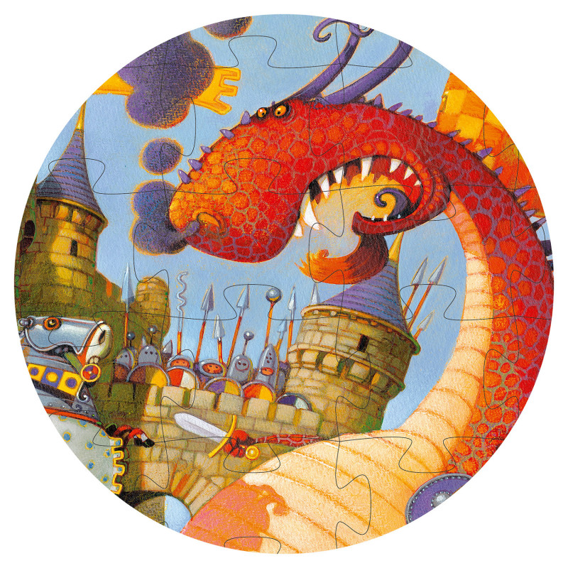 Djeco - Valliant and the Dragon, 54 pcs