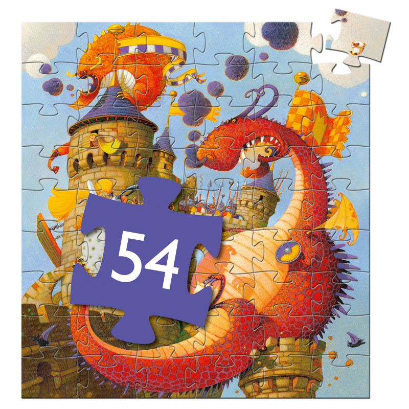 Djeco - Valliant and the Dragon, 54 pcs