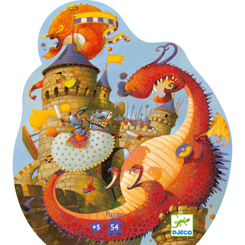 Djeco - Valliant and the Dragon, 54 pcs