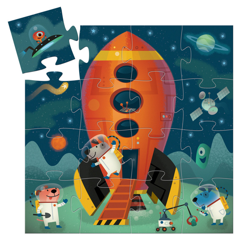Djeco - Spaceship, 16 pcs
