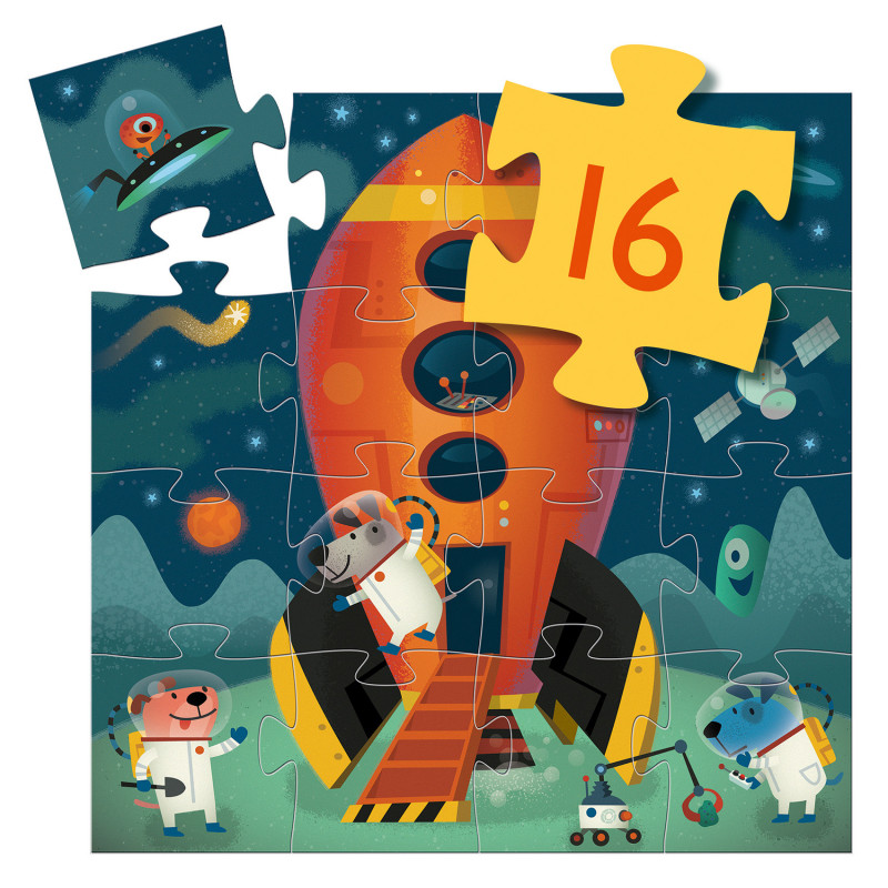 Djeco - Spaceship, 16 pcs