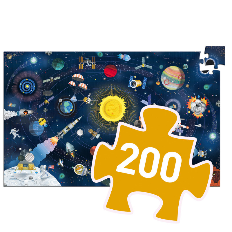 Djeco - The space + booklet, 200 pcs - FSC MIX