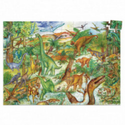 Djeco - Observation puzzle, Dinosaur + booklet, 100 pcs - FSC MIX
