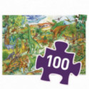 Djeco - Observation puzzle, Dinosaur + booklet, 100 pcs - FSC MIX
