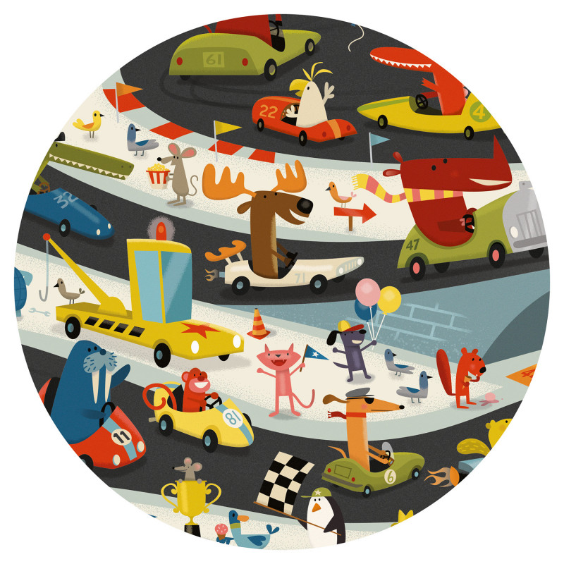 Djeco - Pussel Car Rally, 54 pcs - FSC MIX