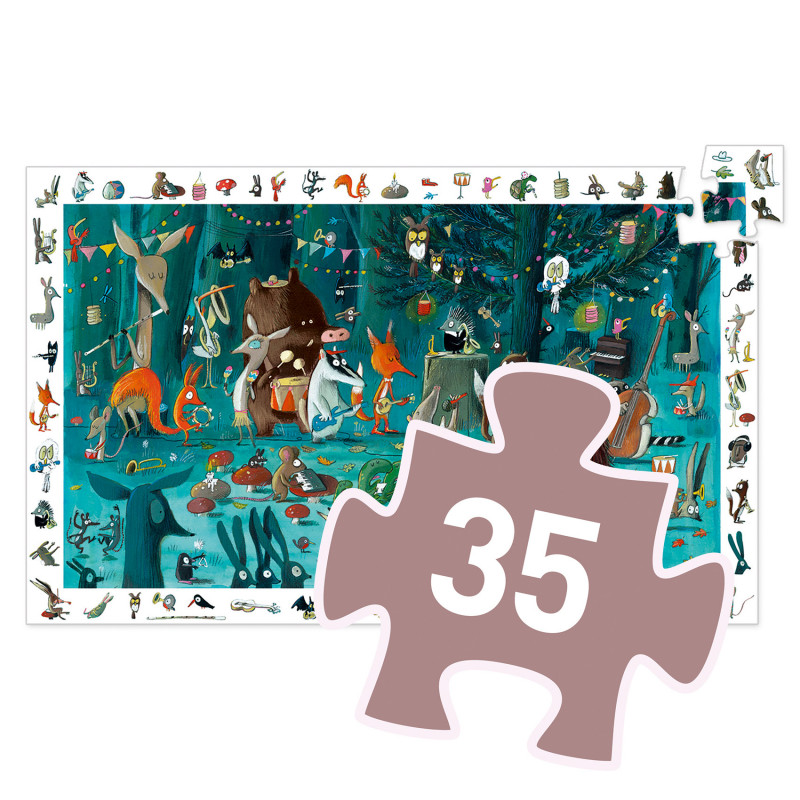 Djeco - Observation puzzle, The orchestra, 35 pcs - FSC MIX
