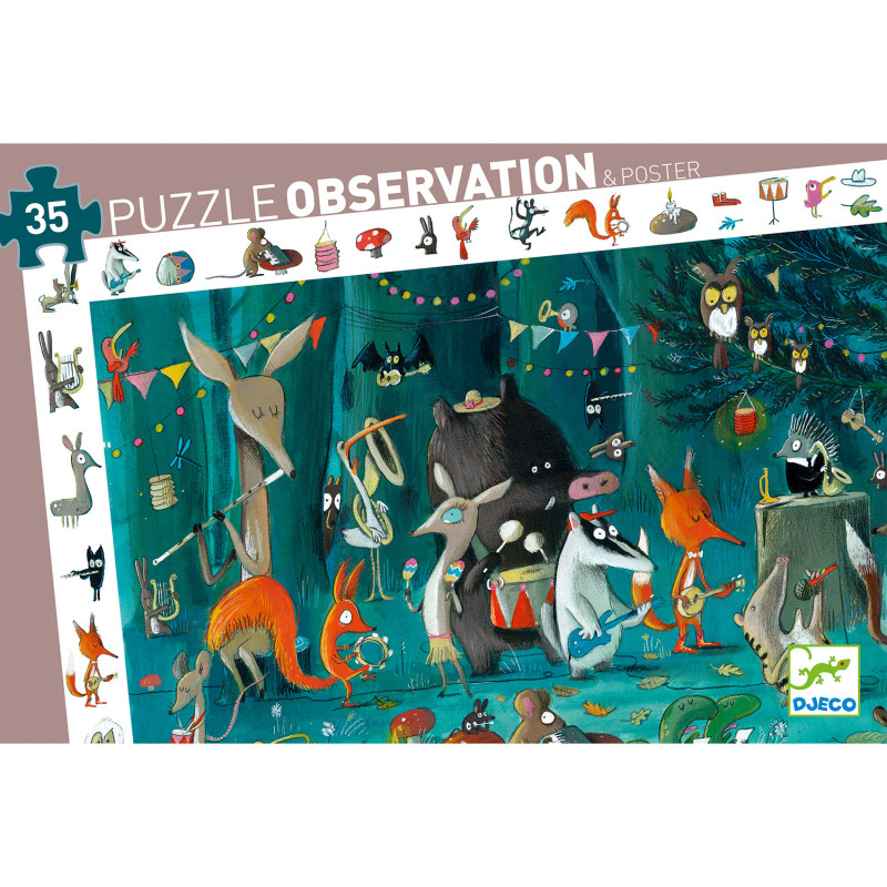 Djeco - Observation puzzle, The orchestra, 35 pcs - FSC MIX