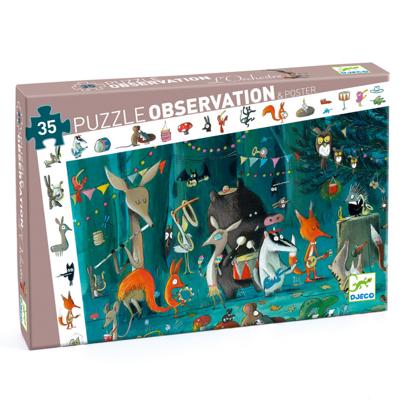Djeco - Observation puzzle, The orchestra, 35 pcs - FSC MIX