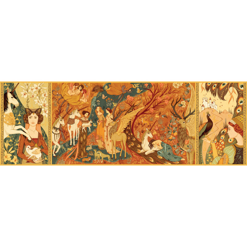 Djeco - Puzzle gallery, Unicorn Garden, 500 pcs - FSC MIX