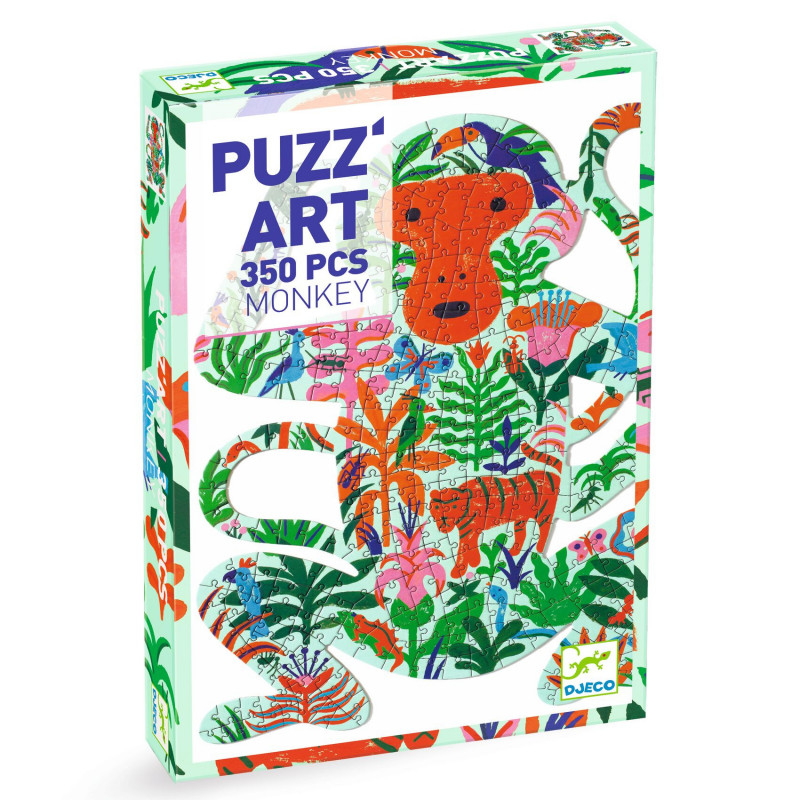 Djeco - PuzzArt, Monkey 350 pcs - FSC MIX
